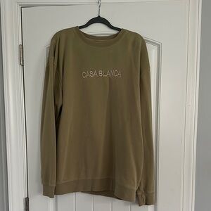 Olive Casa Blanca Crewneck Sweater